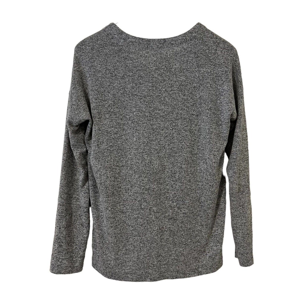 Rails Women's Leigh Melange Gray Lightweight Lace-Up Tie Pullover Sweater - M - Picture 3 of 5